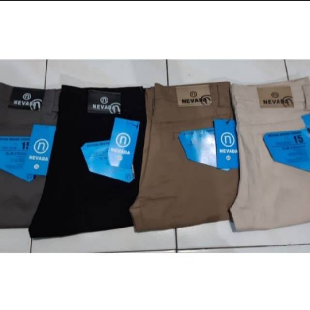  CELANA  CHINO  PRIA NEVADA UKURAN  27 38  bahan halus Shopee 