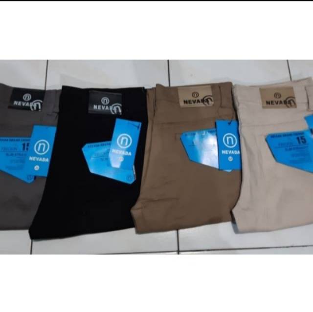  CELANA  CHINO  PRIA NEVADA  UKURAN 27 38 bahan halus Shopee 