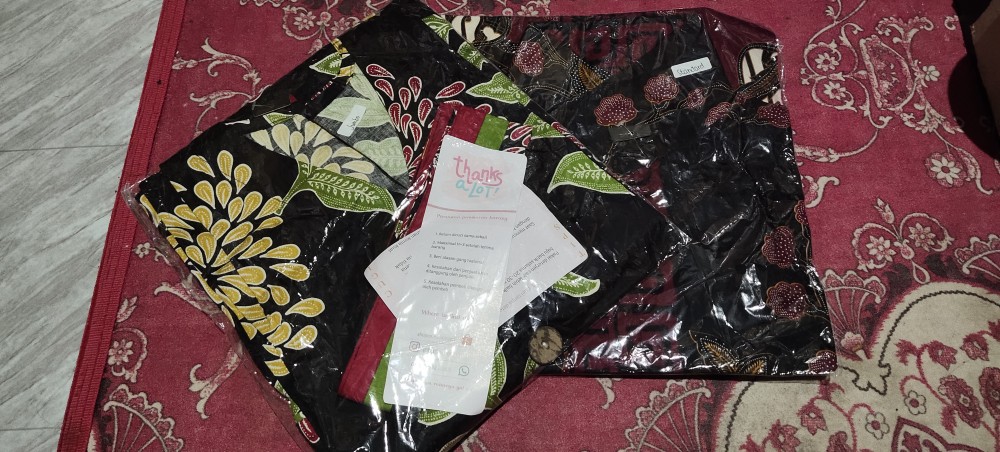 Kemeja 113 Aan# Kemeja Batik Dewasa Lengan Pendek Slim Fit Edisi Natal Bahan Katun Stretch