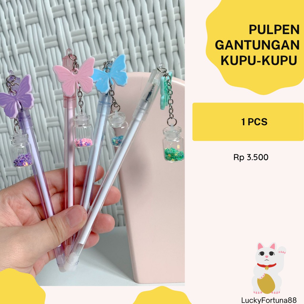 

[LuckyFortuna88] Pulpen Bentuk Kupu Kupu Pen Bentuk Kupu Kupu Pulpen bentuk butterfly Pen Bentuk Butterfly Alat Tulis Kantor ATK Murah Lucu Alat Tulis Kado