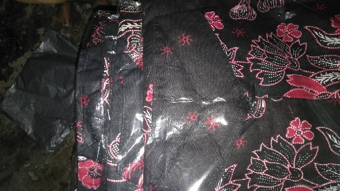 Batik Couple Keluarga Sania Ruffle Ori Ndoro Jowi Dnt Motif Sakura Merah Termurah Shopee