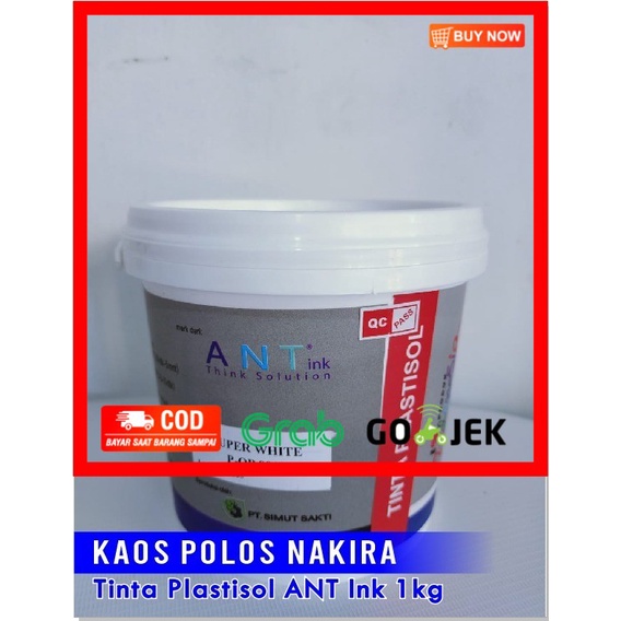

(BISA COD) Tinta Plastisol ANT Ink / Cat Sablon Plastisol White 1 kg - WHITE