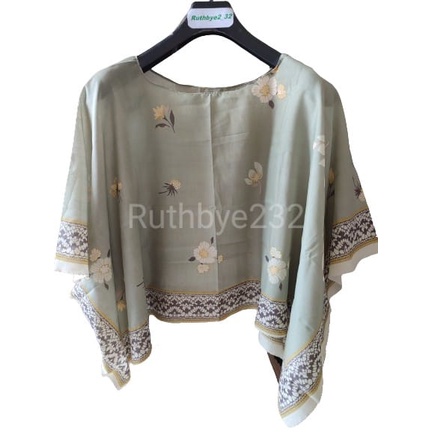 Ruthby Kimono Scarf / Scarf Outer / Outerwear / Outer Scarf-Kimono-Rose Green