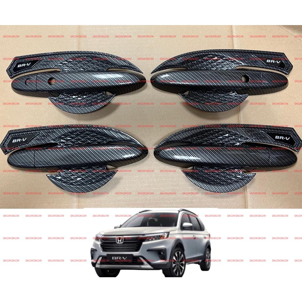 Paket Outer Handle Cover Mangkok Honda BRV 2022 UP Carbon