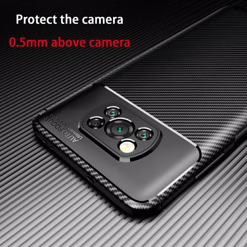 Case Xiaomi Poco X3 NFC / X3 PRO Softcase Carbon Autofocus Original