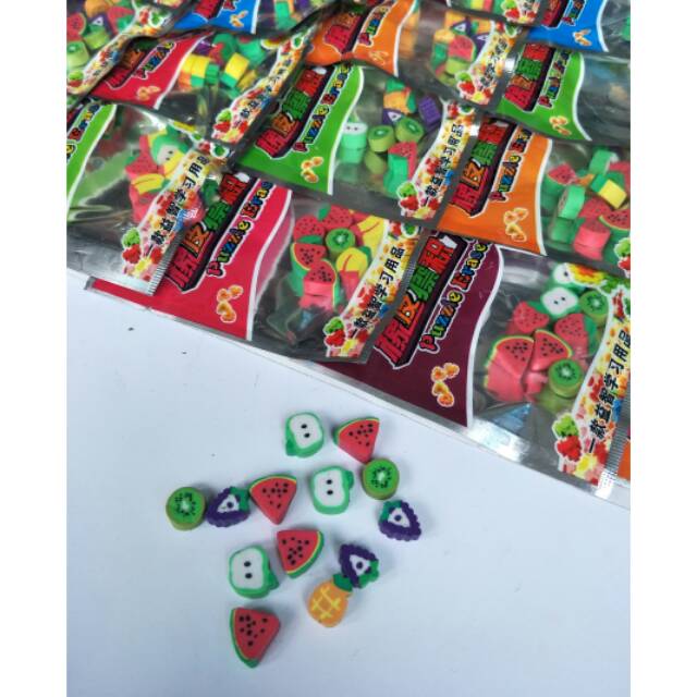 

Penghapus Mini Buah Buahan isi banyak Lucu Murah Banget Suvenir Ultah Anak Murmer