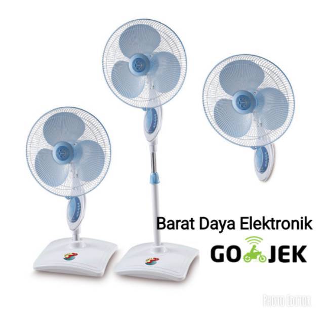 Kipas Angin Miyako Remote Berdiri 3 Fungsi  Desk Fan &amp; Stand Fan TJR-101