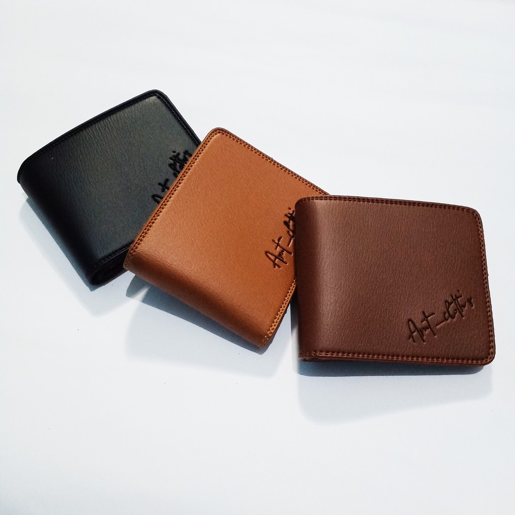 DOMPET PRIA PENDEK SEMI KULIT 02 COKLAT TUA BISA COD BAYAR DITEMPAT