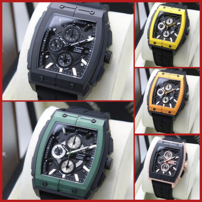 Jam Tangan Alexandre Christie Pria Kotak Sporty