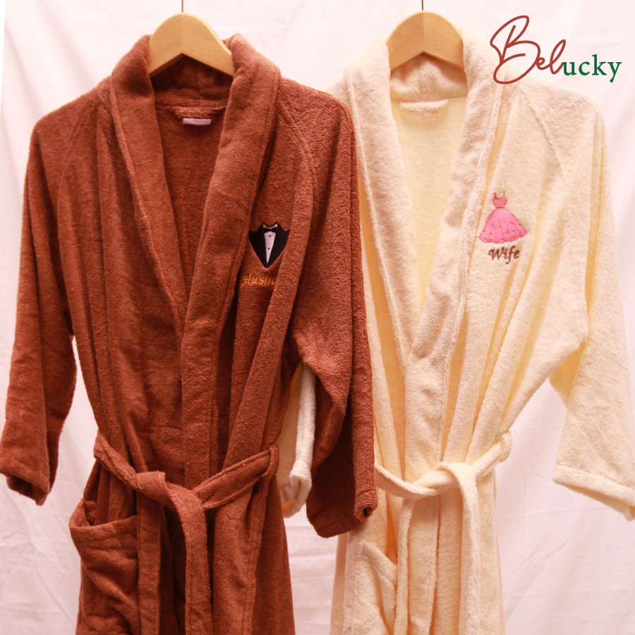 Baju Handuk Kimono Handuk Mandi Bordir Bathrobe Premium Kado Pernikahan