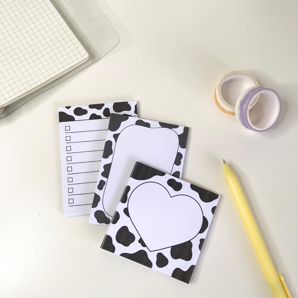 

memopad motif sapi/ milky memopad untuk dekorasi jurnal