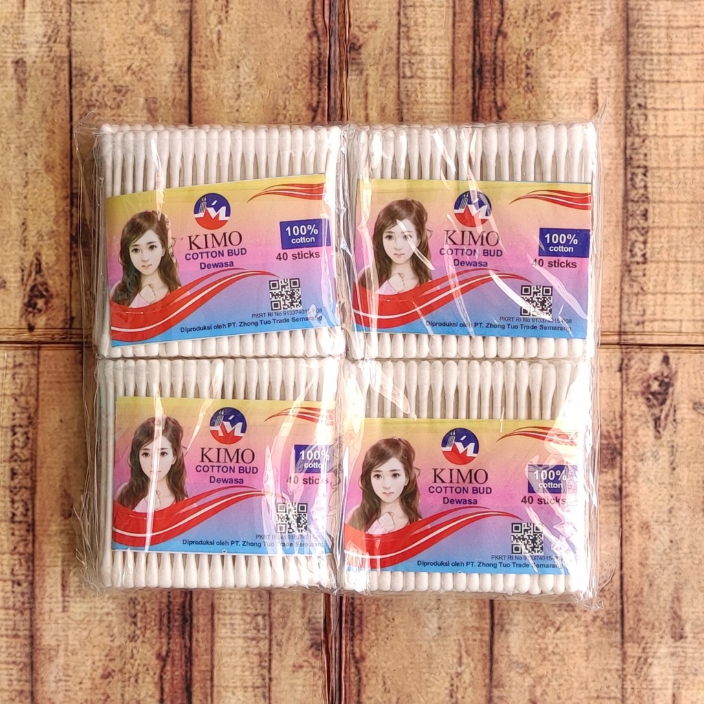 12pak Cotton Bud KIMO Dewasa  - Korek Kuping Isi 480 Sticks