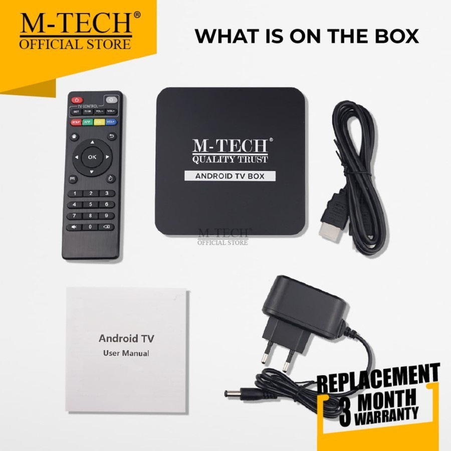 M-Tech STB TV Box Android 10 4K Ultra HD With WIFI Mtech