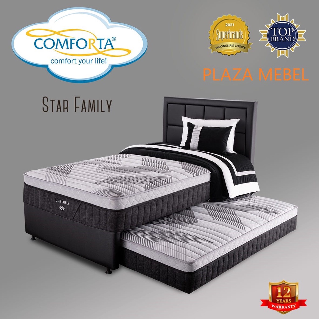 2in1 Set Twin kasur Anak 100 / 120 x 200 STAR FAMILY Comforta Spring Bed