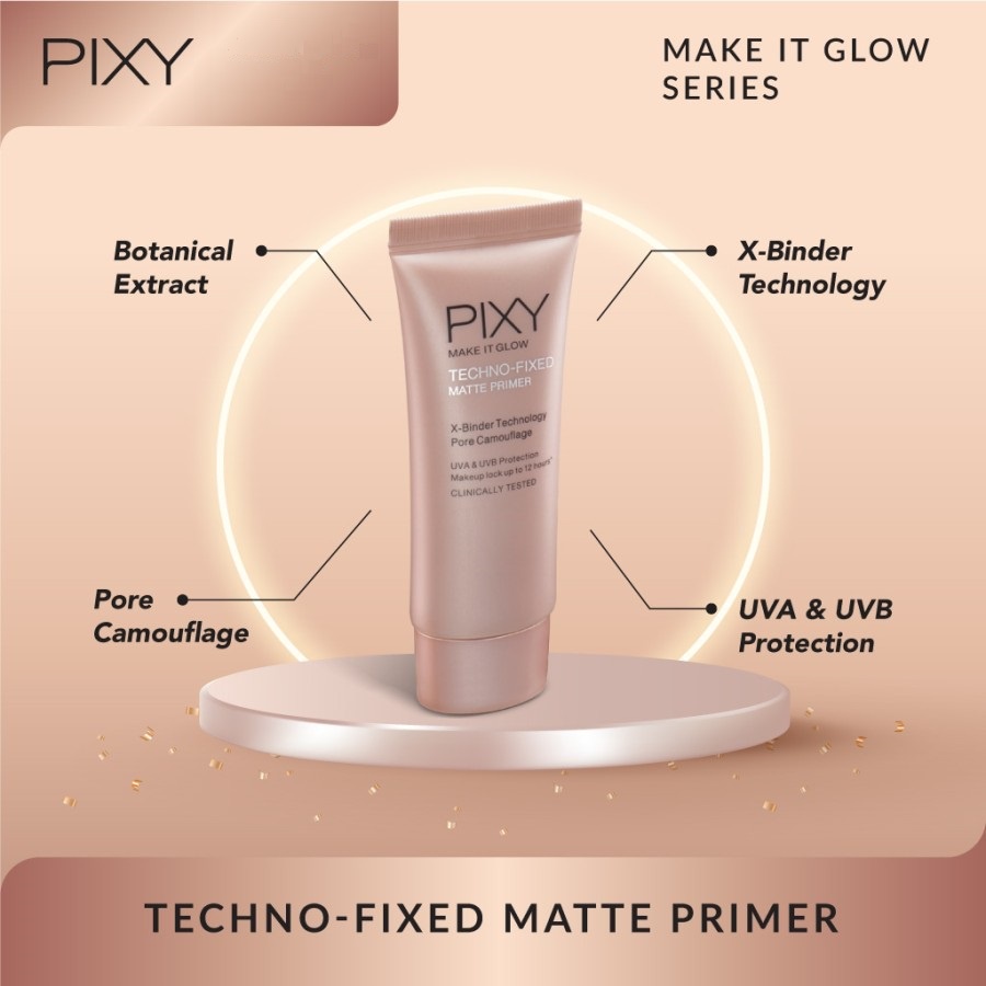 ★ BB ★ Pixy Make It Glow Techno Fixed Matte Primer - 101 Fair Beige