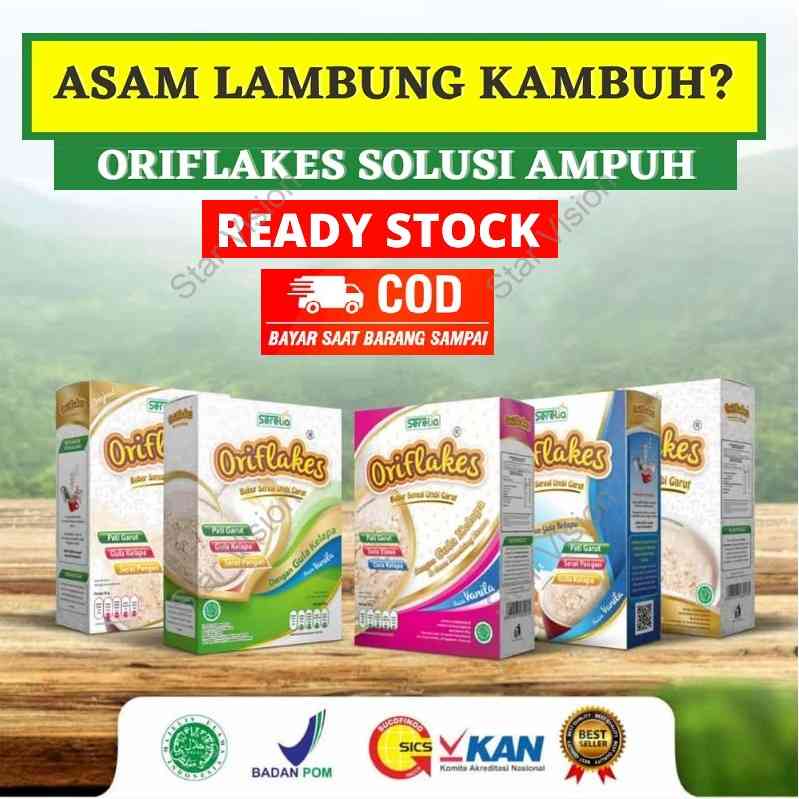 

Oriflakes Sereal Umbi Garut Asam Lambung Oatmeal Outmeal Sereal Diet Snack Diabetes Maag Gerd Ampuh Bpom