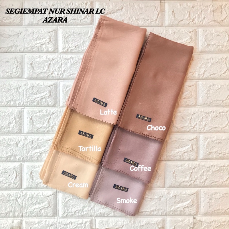 SEGIEMPAT AZARA NUR SHINAR LUXURY LASER CUT / HIJAB JILBAB SINAR PLAIN LC