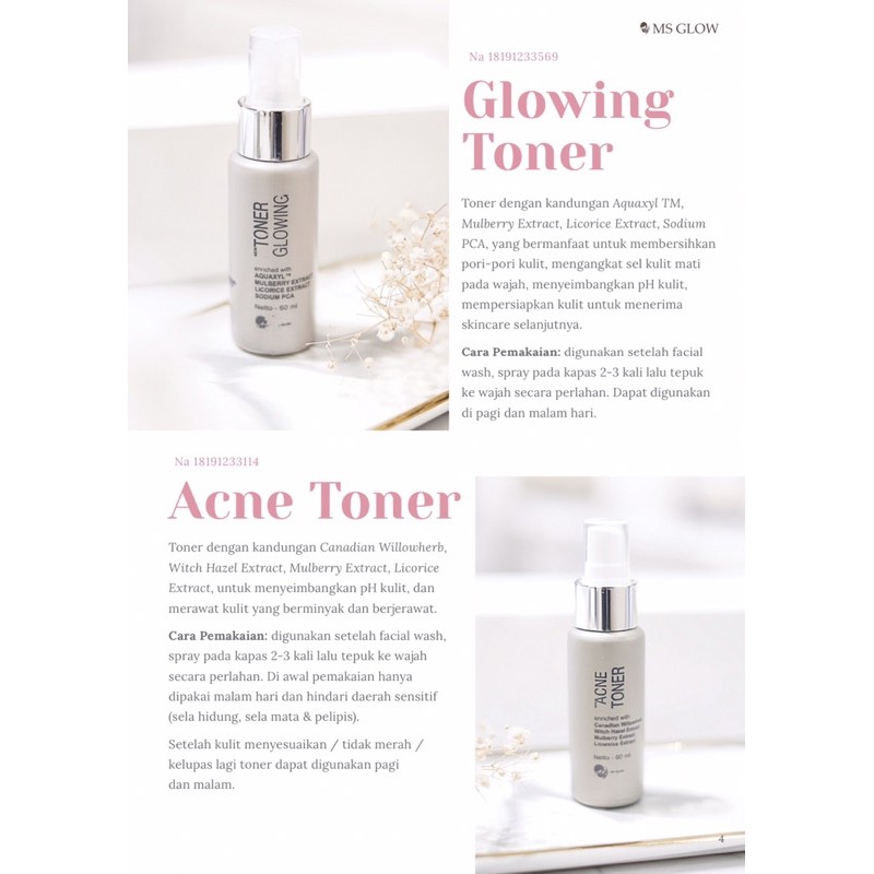 TONER MSGLOW | TONER KULIT BERJERAWAT | TONER KULIT KERING | MS GLOW ORI | MS GLOW JOGJA