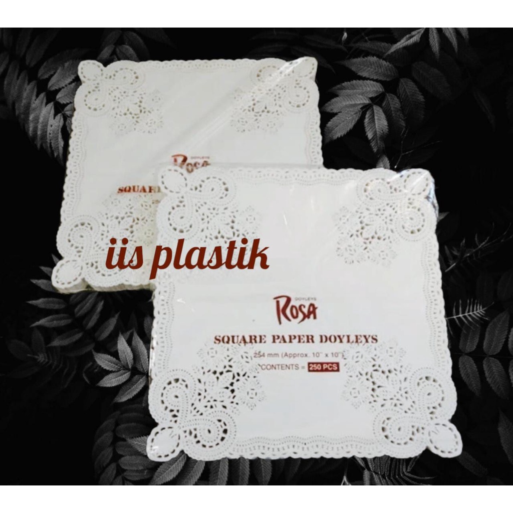 Doyleys Paper / Alas kue Kotak Rosa 10&quot; / Doilies Paper / Doily Paper / Doyley paper / Alas Kue Renda