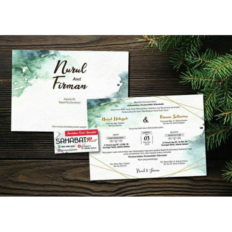Undangan Single Hardcover Simple dan Kekinian