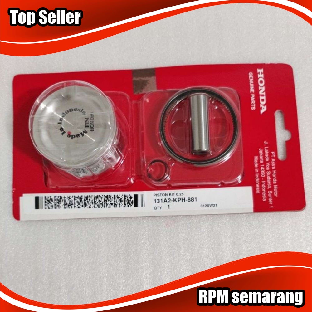 Piston kit Size 0.25 Honda Karisma - Supra x 125 - Supra X 125 FI - Kirana Original 131A2-KPH-881 Di