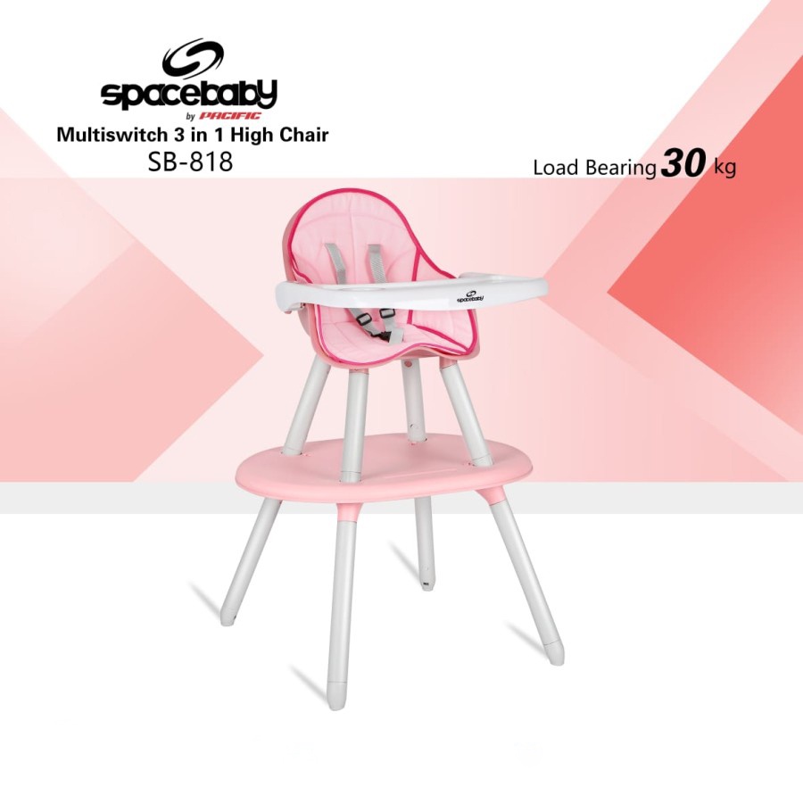 Kargo Baby High Chair Spacebaby SB818 Multiswitch 3 in 1 Kursi Makan Anak Bayi Balita By Pacific-2