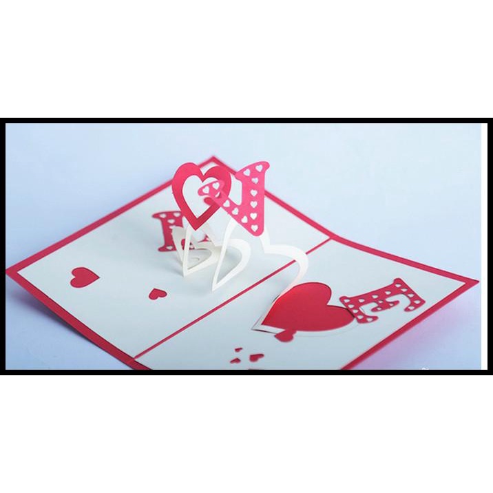 Jual Kartu Ucapan Love Pacar Orang Tua Sayang Tanda Cinta 3D 4D Card