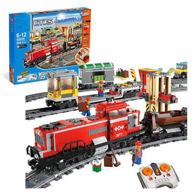 Lepin 02039LP Creator City Red Cargo Train Remote Controlled