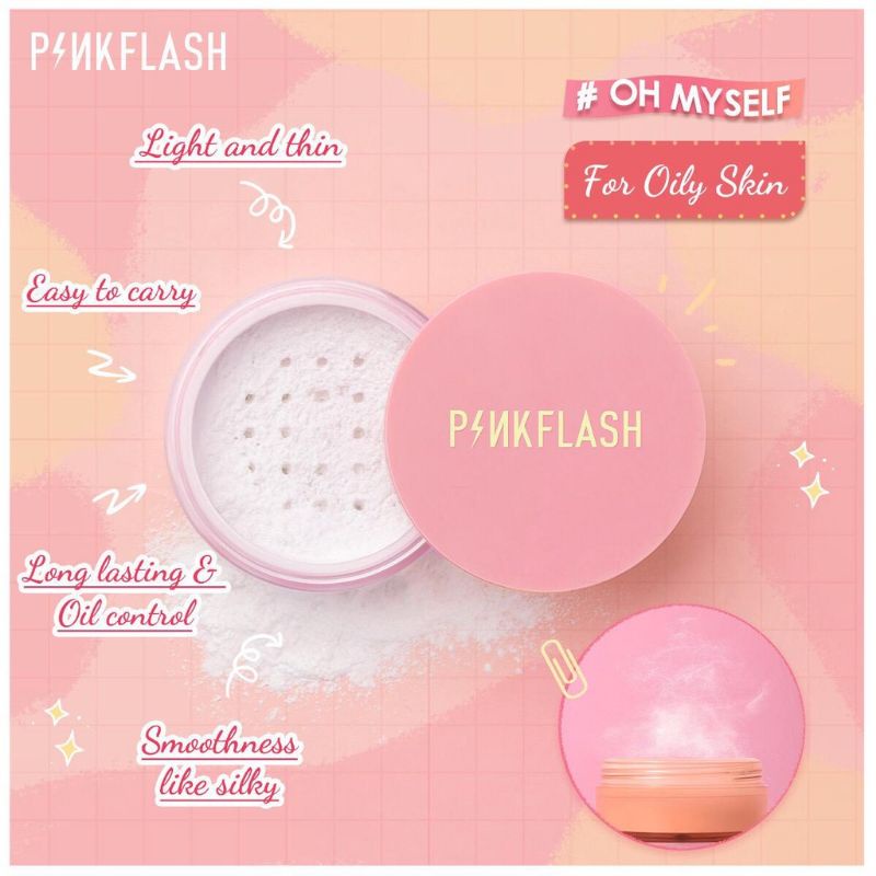 Original PINKFLASH Lasting Matte Loose Powder Bedak Tabur PF-F06 Murah