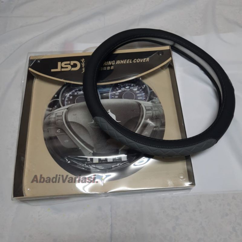 Sarung Stir JSD Mobil Kulit Sintetis Bahan Tebal Universal