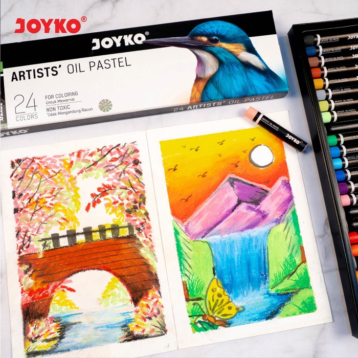 

PASTEL-DRY-OIL- JOYKO ARTISTS 24 OIL PASTEL / KRAYON MINYAK 24 WARNA OP-24ART -OIL-DRY-PASTEL.