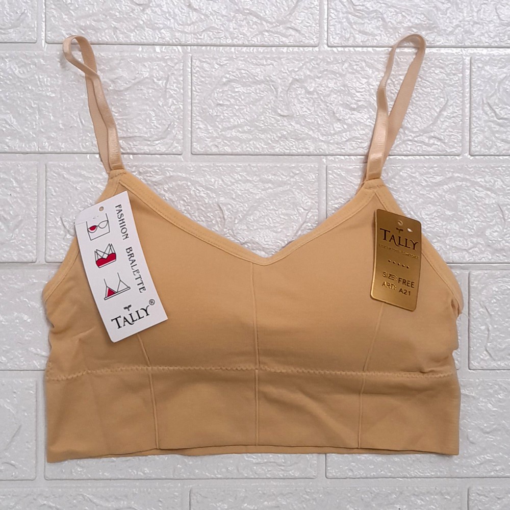 BRA All Size wanita Free size DV / TALLY A21 - BH Kamisol Bahan Rajut Stretch Free Size / Bralette Tally Rajut A21 3in1