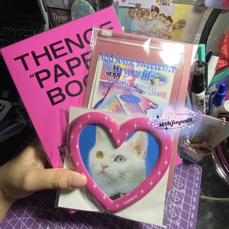 Shop with @seokjinpouts_ // Ready Stock collect book heart pink blue frame thence sticker sooang stu