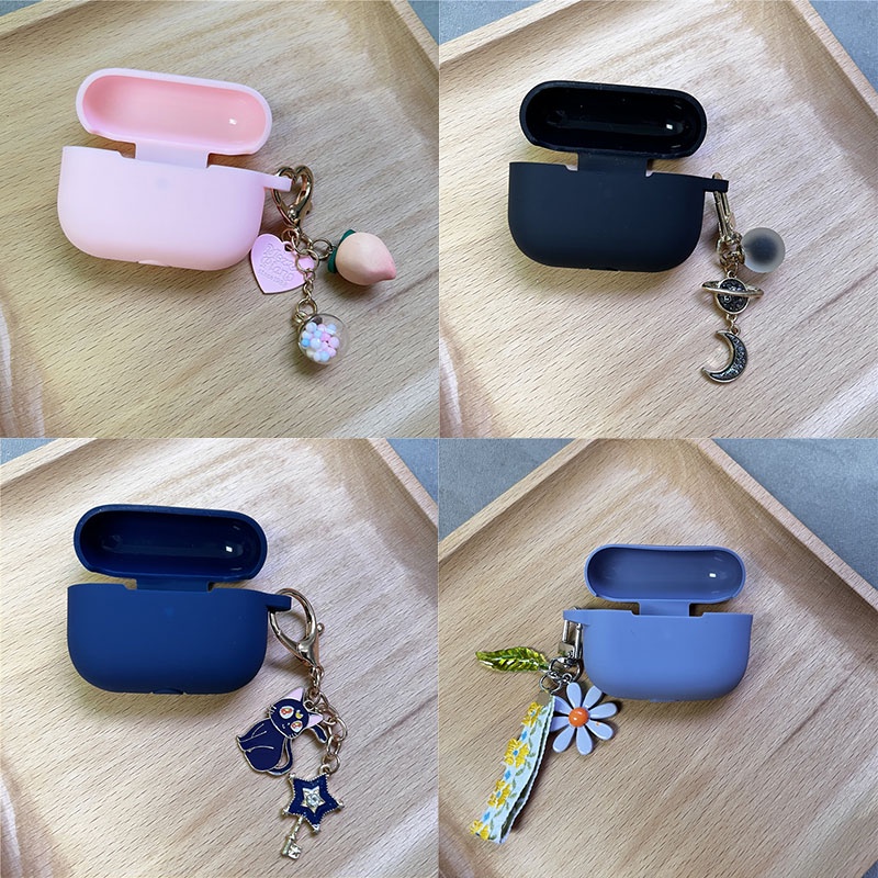 Case Cover Pelindung Silikon Kompatibel Untuk Airpods Pro 3rd Lembut Shockproof Case Cover Dengan Keyring Compatible Untuk Airpods Pro2 2022