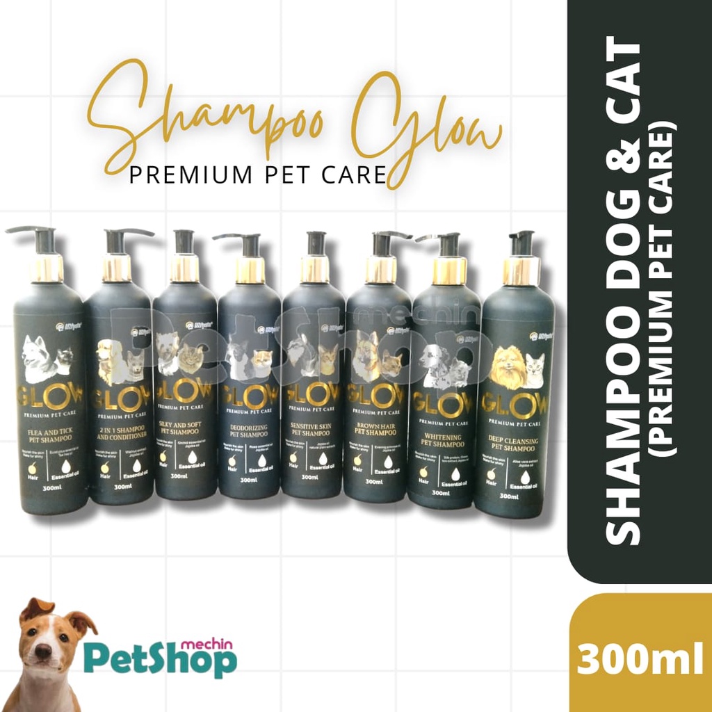 SHAMPOO GLOW PREMIUM PET CARE 300ml ( SHAMPO ANJING & KUCING )