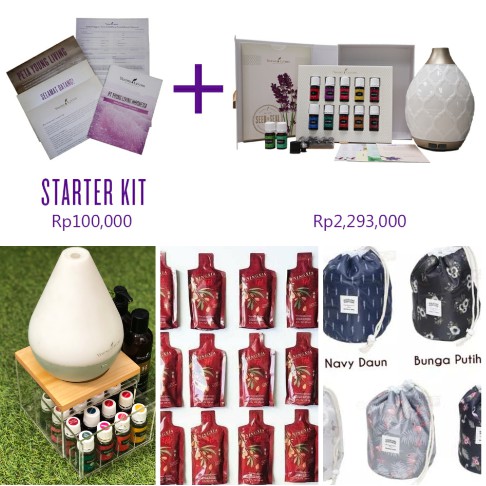 Premium Experience Package PEP Young Living Diffuser + 12 Oils YLEO Ningxia Rak Laci Kayu Akrilik yl