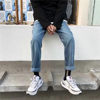 Musim gugur celana  jeans  pria  longgar siswa liar tren 
