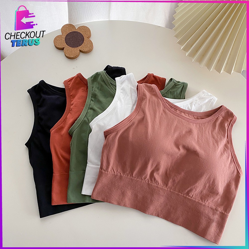 CT P98 Pakaian Atasan Dalam Wanita Bra With Cup Tanktop Wanita Pakaian Atasan Wanita Tanktop Korea Style