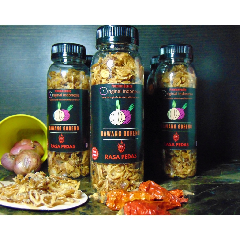 

100% Bawang Goreng Premium Pedas Gurih Cabai Rawit