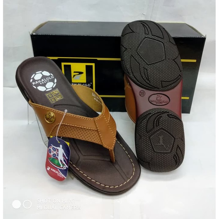 Sandal kulit pakalolo boots N 0931 tan sendal casual pria ori
