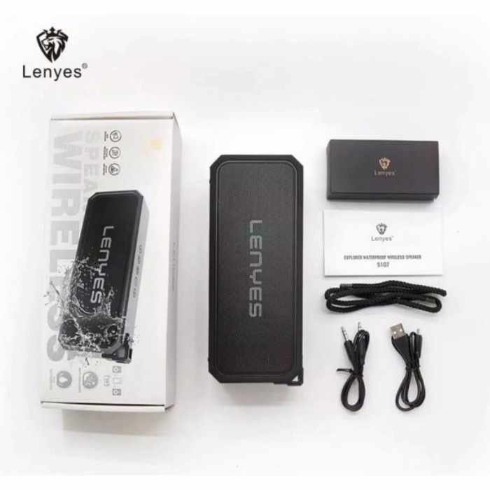 Speaker Bluetooth Original 100% Lenyes S107 Waterproof Wireless Grosir