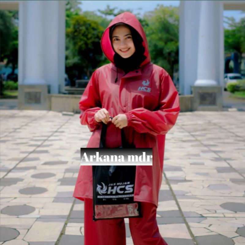 Jaket Jas Hujan Pria Wanita Setelan dan Ponco Tebal Anti Rembes by HCS