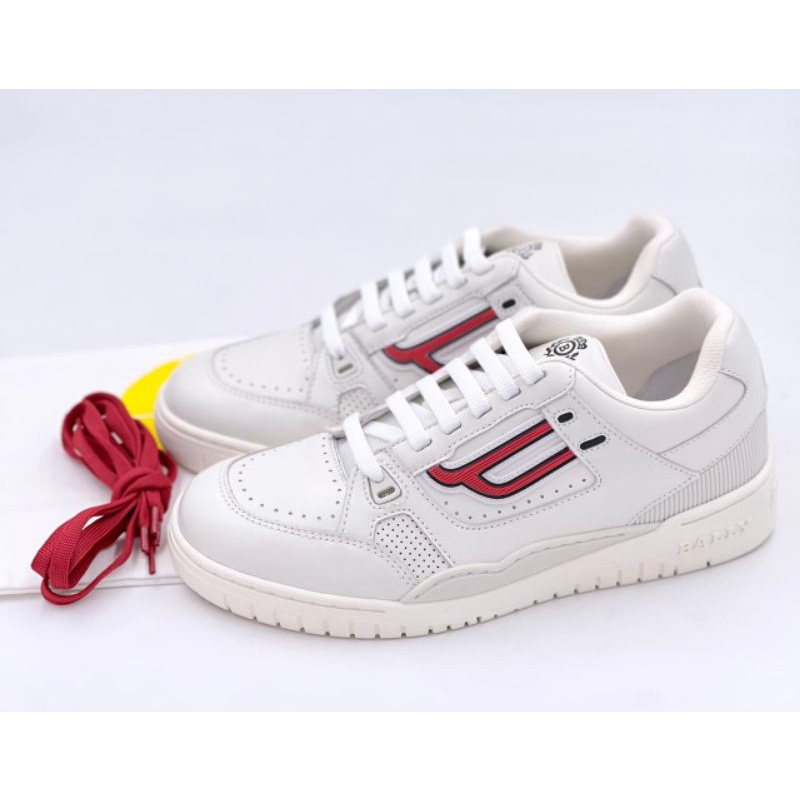 BALLY MEN KUBA-T SNEAKERS •WHITE/RED• NO BOX