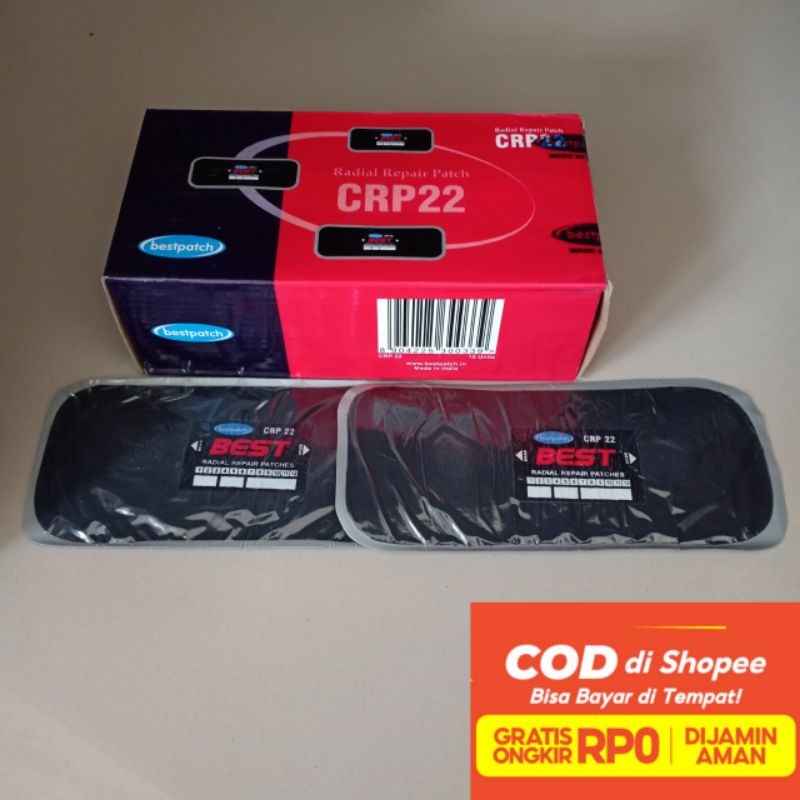 Bestpatch CRP 22 Per Pcs / Biji / Lembar - Karet Tambal Ban Luar - Tip Top - Karet Patch Bestpatch