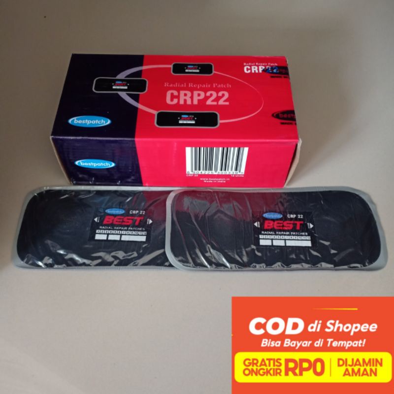 CRP 22 Radial Tyre Patch - Karet Tambal Ban Luar - Bestpatch - 1 Box isi 10pcs