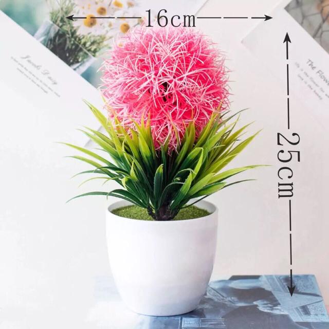 AM346 Bunga plastik / Pajangan bunga Artifisial / Snapdragon Vas Bulat-Pink