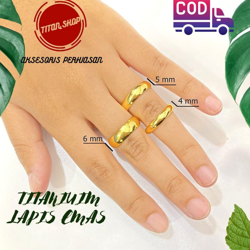Cincin Polos Cincin polos Lapis Emas Cincin wanita termurah