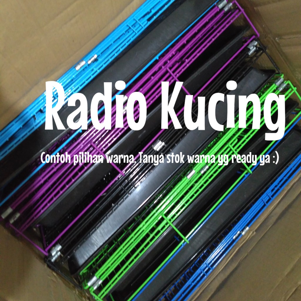 Kandang 60 cm 2 pintu + Tatakan Tray Utk Kucing Anjing Guinea Pig Kelinci-1