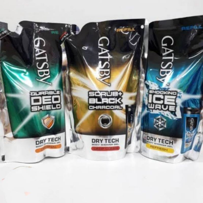 GATSBY BODY WASH REFILL 450 ML SABUN CAIR KHUSUS PRIA SHOWER GEL PERAWATAN WHITENING BRIGHTENING