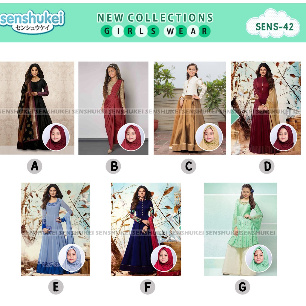 DRESS SENSHUKEI BAJU SARI INDIA ANAK